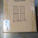 3-Pack 2'x5.5' Ft Gridwall Panel Display Stands Heavy Duty Floor Standing Retail Display Rack with Triangle Base for Retail Art Show With 20 Hooks Christmas and Thanksgiving Outdoor Decoration Display Stand (1)