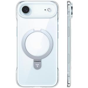 TORRAS for iPhone Air Case, Slim Magnetic Stand, Open-Edge Frame with Thin Fit, Hard PC, Fit for MagSafe, Anti-Yellowing Phone Case for iPhone 17 Air, Daily Protection, Clear