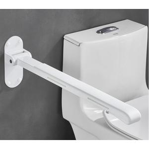 Toilet Grab Bars,Flip up Grab Bars for Bathroom,Folding Grab Bar,Safety Rail Wall Mounted,Non Slip Waterproof Handicap Bars.for Elderly Disabled and Pregnant (White,with Indicators)