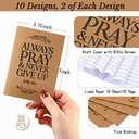 Fuutreo 40 Pcs Christian Gift Bible Verse Prayer Journals Bible Pens Inspirational Religious Notebook Mini Scripture Pocket Notepad for Church VBS Student Men Women Sunday School (Classic Style)
