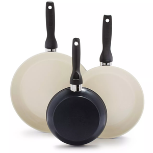 GreenPan Rio 3pk (7", 9.5" & 11") Ceramic Nonstick Frypan Set - Black