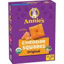 Annie's Organic Original Cheddar Squares Baked Snack Crackers, Made with Real Cheese, 11.25 oz