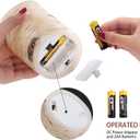 qinxiang Flameless Candles LED Candles Birch Bark Set of 3 (D 3.25" x H 4" 5" 6") Ivory Real Wax Pillar Battery Operated Candles with LED Flame 10-Key Remote Control and Cycling 24 Hours Timer