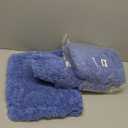 3 Pieces Luxury Bathroom Rug Set with U-Shaped Toilet Rug, Non-Slip Rubber Bottom, Thick Microfiber Fluffy Plush, Water Absorption, Quick Dry, Ultra Soft, Bath Mats for Bathroom, Tub(Sky Blue)