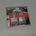Master Lock 3TLF Laminated Steel Padlock with Key, 2 Pack Keyed-Alike