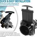 TonGass 3-Inch RV Waste Valve Body with Handle, Durable RV Sewer Valve Replacement for Campers, Trailers, and Motorhomes, Mess-Free Water Valves, Heavy-Duty Camper Sewer Pipe Fitting - Black