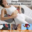 Plug-in 3 in 1 Lower Back Massager for Pain Relief Deep Tissue,Smooth Spine Triple Fusion Back Massager with Heat & Vibration & Traction, Electric Lumbar Support Pillow for Bed,Chair,Office