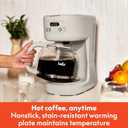 BELLA 12-Cup Programmable Coffee Maker with No-Drip Glass Carafe, Oatmilk