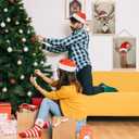 YTRGI Christmas Reindeer Mooses Art Decor, Christmas Reindeer Wall Decor, Vintage Red Nosed Elk Mooses Poster Hanger Frame, Mooses Gifts 12x16 In Set of 2