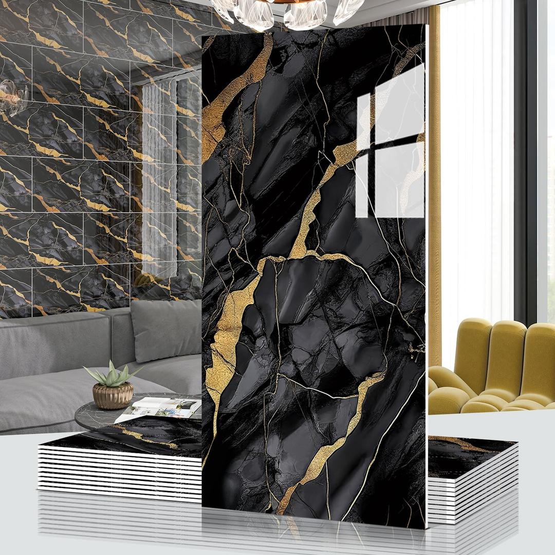 DULEIXUFHEE Marble Peel and Stick Backsplash 23.6 x11.8 in, 40PCS