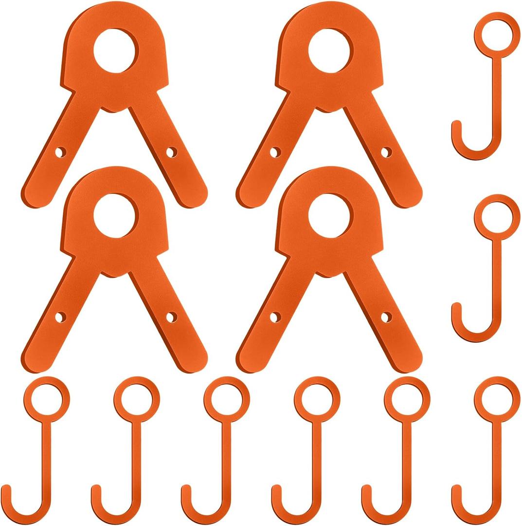 Jenaai 2 Sets Shooting Target Stand Kit Steel Hanger Holder DIY Gong Target Kit for 1 Inch Electric Metallic Tube Conduit (Orange)