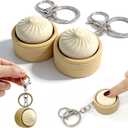 2 Pack Dumpling Keyboard Fidget Toy Crisp Sound,Creamy,Stress Relief Fidget Clicker Keychain,Quiet Anxiety Toys for Adults at Work, Travel, Home Anxiety Relief & Focus Boost
