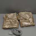 PartyVillage 10x10FT Champagne Gold Sequin Backdrop Curtain with String Lights – 2 Panels 5x10FT Sparkly WrinkleFree Glitter Backdrop Drapes for Wedding, Birthday, Photography, Graduation Party Décor