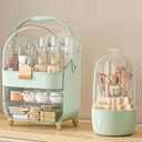 Makeup Organizer, Skincare Holder Bathroom Counter Organizer, Storage Box Cosmetic Display Cases, Teen Girl Gifts Trendy Stuff Make up Organizers for Vanity, Dresser, Countertop (Green)