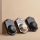 Amazon Basics Electronic Keypad Deadbolt Door Lock with Auto Lock, Touch-Control Keyless Entry, Customizable User Codes, Traditional Design, Matte Black, 1-Pack