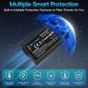 Artman NP-FW50 Battery 3-Pack and Upgraded 3-Slot ZV-E10 Battery LCD Charger for Sony ZV E10, Alpha A6500 A6400 A6300 A6000 A5100 A5000, A7S II, A7S, A7R II, A7R, A7 II, A7, RX10 II III IV Cameras