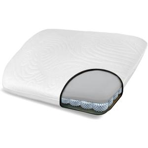 Dormeo True Evolution 4" Ultra-Slim Profile Bed Pillow Breathable Airflow Design for Cool, Fresh Sleep, Ideal for Stomach and Back Sleepers, 1 Count