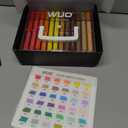 WUO 36 Colors Acrylic Paint Markers, High Opacity Automatic Ink Control Brush Tip Pens, Water-Based No-Bleed Markers for Rock, Canvas, Wood, Glass, Ceramic, and DIY Art Supplies