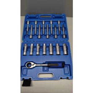 Yuesstloo 18PCS Steering Hub Suspension Shock Absorber Strut Nut Removal Tool Socket Kit, 1/2 inch Suspension Strut Spreader Tool Set, with Gloves