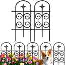 AMAGABELI GARDEN & HOME 8 Panels 32in(H)10ft(L) Decorative Garden Fences and Borders for Dogs Pre-Linking Panels No Dig Garden Edging Border Fence for Animal Barrier Fencing for Flower Bed Yard Patio (32in(H) x 10ft(L))