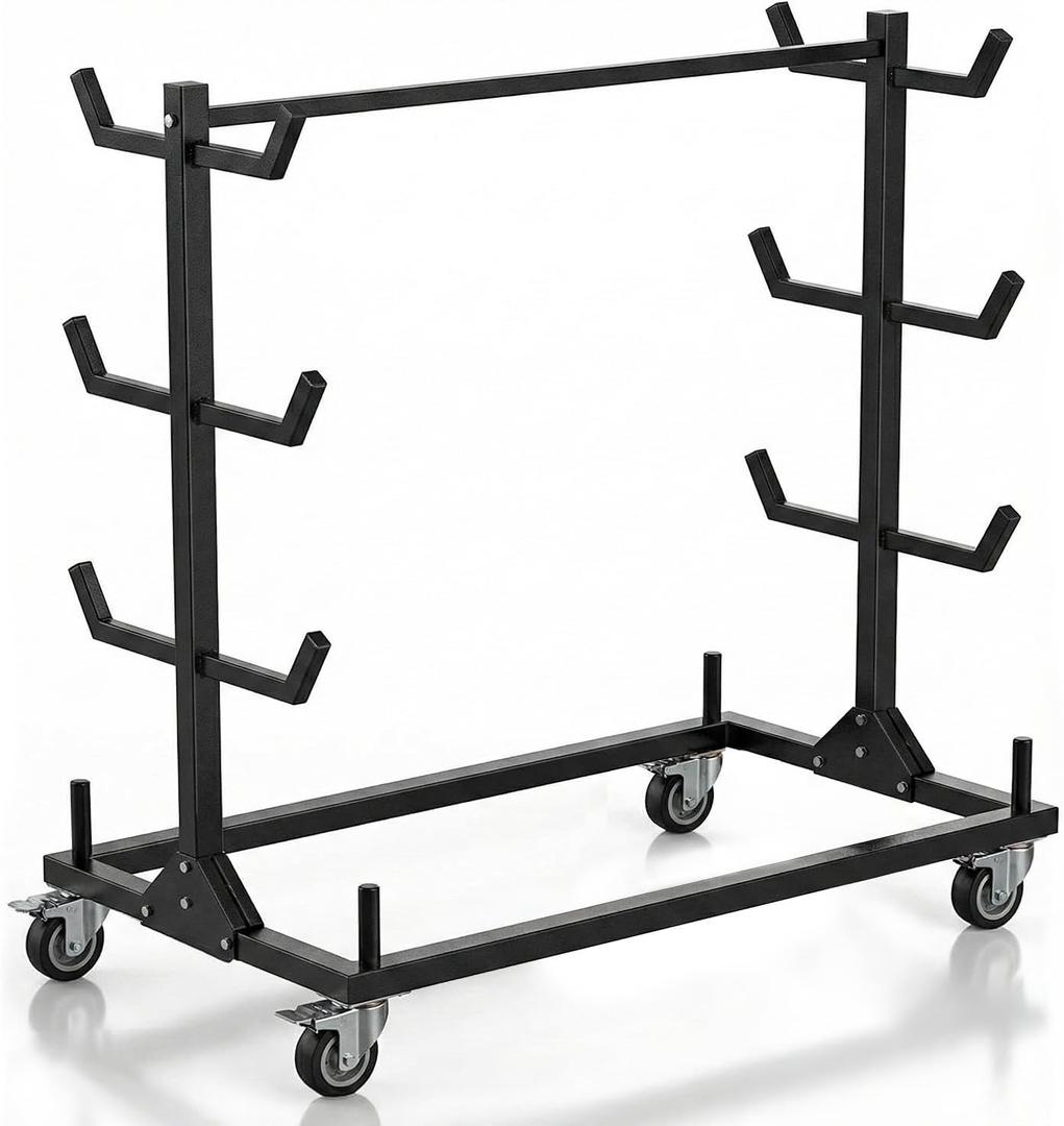 Mobile Conduit Lumber Rack, Pipe Storage Rack with 6 Casters