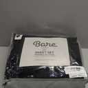 Bare Home Cooling Performance Jersey Knit Stretch Sheet Set, Moisture-Wicking & Breathable, 4-Way Stretch Bed Sheets, Envelope Pillowcases (Queen, Black)