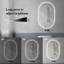 Niccy Oval LED Bathroom Vanity Mirror, 40x24inch Frameless Backlit Mirror with Light, Smart Anti-Fog Mirror with Memory Function Dimmable Lighted Mirror