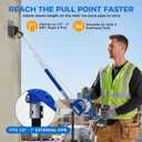 Handheld Cable Puller - Drill Powered Wire Tugger with 1000lb Pulling Force - Features Adjustable Telescoping Boom Arm & Universal Conduit Head - Heavy Duty Electrician Tool for 1/2" to 4" Wire Runs
