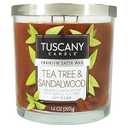 Tuscany Candle Tea Tree & Sandalwood Long-Lasting Scented Jar Candle, 14 oz