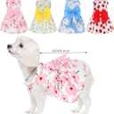 Choyaxo 4pcs Cute Dog Dress Pet Dress Puppy Skirt Summer Pet Clothes for Puppy Small Cats, S