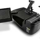 AutoExec Reach Desk Front Seat Car Desk and Portable Workstation with 400 watt Power Inverter, Tablet Mount and Phone Vent Clip, Black