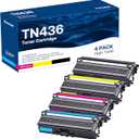 Compatible Toner Cartridge Replacement for Brother TN436 TN 436 TN436BK TN433 TN431for Brother HL-L8360CDW HL-L8260CDW MFC-L8900CDW MFC-L8690CDW Printer (Cyan, Yellow, Magenta, Black, 4 Pack)