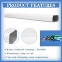 Moxweyeni 1 Pack 3 x 4 Inch, 45 Inch White Aluminum Downspout Extensions Roofing Gutter Downspout DIY Installation for Home Outdoor Drainage