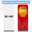 Zonon Banner Stand 36'' x 90'' Tension Fabric Display Backdrop Portable Multi-purpose Stand Backdrop Banner Display for Trade Show Events Indoor Outdoor Advertising, with Base Plate and Carrying Bag