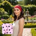 Tucnoeu 5pcs Polka Dot Headbands, Elastic Wide Headband, Soft Headbands