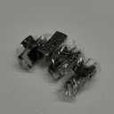 Canitor 4Pcs 3.1 inch Black Hair Clips Claw Clips for Thin and Medium Hair - Acrylic Rectangular French Design Jaw Clips