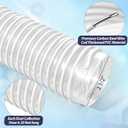 2 Sets Dust Collection Hose 2 1/2" x 20' Heavy Puncture Resistant PVC Dust Collection Hose with 8 Carbon Steel Wire Coil for Woodworking, Workshops, Collectors