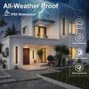 Yaohong 2 Pack 40" Outdoor Long Wall Lights Fixtures, Modern Exterior Lights 5CCT Dimmable, Porch Lights Outdoor Wall Sconces IP65 Waterproof, Exterior Linear Light for House Garage Porch Patio