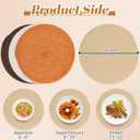 Defined Deco13 Inches Round Woven Placemats Set of 4 for Kitchen Dining Table, Trivets for Hot Pots and Pans, Boho Placemats Table Decor for Thanksgiving
