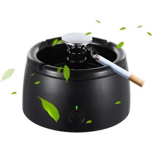 Smokeless Ashtray With Air Purifier And Aroma Diffuser, Negative Ion Generator, Ocean-Scented Perfume Strip, Activated Carbon Fiber Filter For Secondhand Smoke Absorption, Home Office Smoker Ashtray
