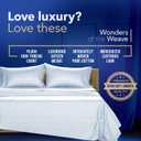 TEXAS LINEN CO. Luxury Egyptian Cotton King Pillow Cases Set of 2-1000 Thread Count Pillowcases for Sleeping, Soft, Cooling Pillow Cover, Extra Long Staple Hotel Quality Pillow Cases - Light Blue