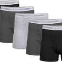 Gildan Men's Underwear Boxer Briefs, Multipack, Black/Charcoal/Sport Grey (5Pack), XLarge
