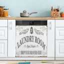 Laundry Room Open 24h Washing Machine Magnet Cover Easy Update Magnectic Sticker Laundry Room Magnets Decor Dish Washer Door Panels Cover for Home Decor Kitchen Decoration 23"x26"