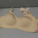 LetsJoli Jelly Bras for Women 2026 No Underwire Wireless Tshirt Bra Push Up Seamless Bralettes w Support (Beige, M)