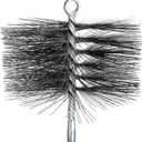 Stanbroil 8 Inch Round Steel Chimney Cleaning Brush with 1/4" NPT Fitting for Masonry Chimney Flue, Works with Most Chimney Rod Sets