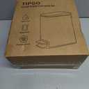 TIPGO Slim Bathroom Trash Can with Lid Soft Close, Step Pedal, 6 Liter / 1.6 Gallon Stainless Steel Trash Bin, Small Garbage Cans for Bedroom, Office, Kitchen (Matte Black)