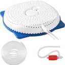 Pool Cover Pump Siphon, Automatic Above Ground Pool Water Pump, White, Round, Plastic, Siphon Mechanism, Effortless Pool Drainage