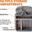 Center Console for Cars, Car Center Console Organizer, Console Cup Holder for Trucks, Floor Cup Holder for Truck, Minivans, Suvs, Vehicle Organizer (Gray) (Grey)