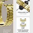 Fullmosa Metal Band Compatible with Apple Watch Bands 45mm 44mm 42mm, iWatch Band with Case for Apple Watch Series 9 8 7 6 5 4 3 2 1 SE3/2/1, Golden