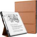 CoBak Case for 11" Kindle Scribe 3rd Generation 2025, Kindle Scribe Colorsoft with Two Viewing Angles - All New PU Leather Cover with Auto Sleep Wake, Pen Holder. Brown